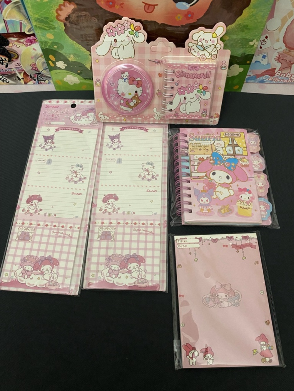 Sanrio Pink My Melody & Cinnamoroll Stationery Set